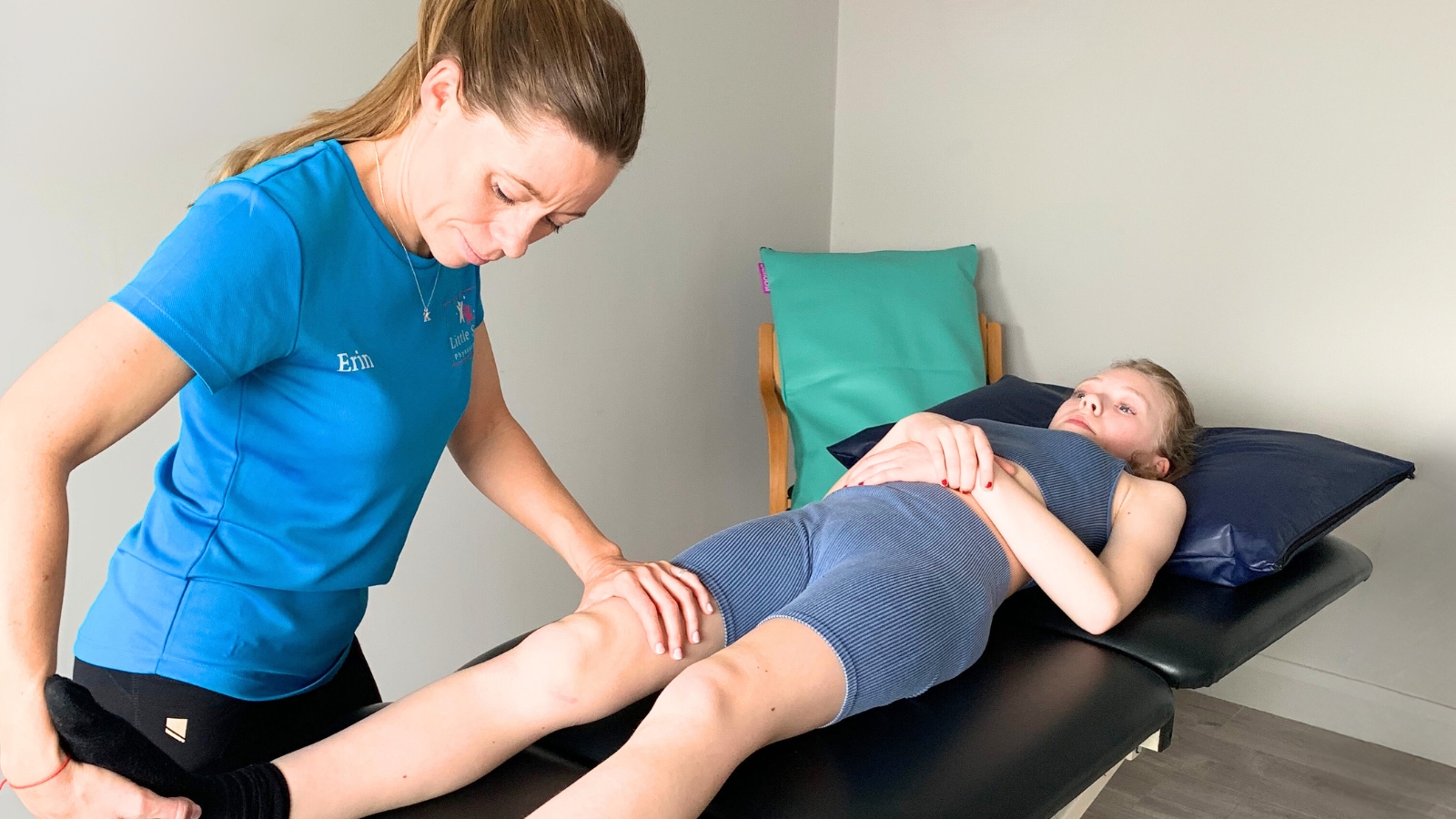physiotherapist with child biggleswade